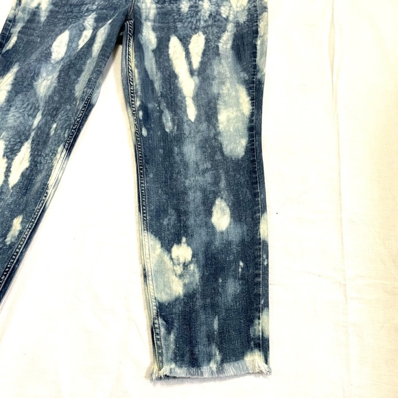 Upcycled Raw Hem Reverse Dyed Jegging Jeans Size 22 - Picture 3 of 13